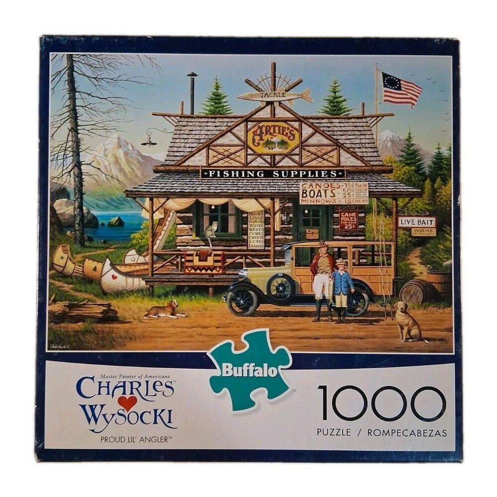 Charles Wysocki 'Proud Lil' Angler' 1000 Pieces BUFFALO GAMES